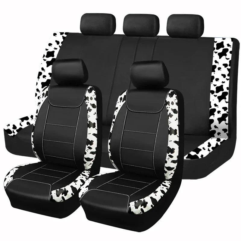 AUTO PLUS Universal Printing Faux Leather Car Seat Covers Fit For Most Car SUV Truck Van Car Accessories Interior