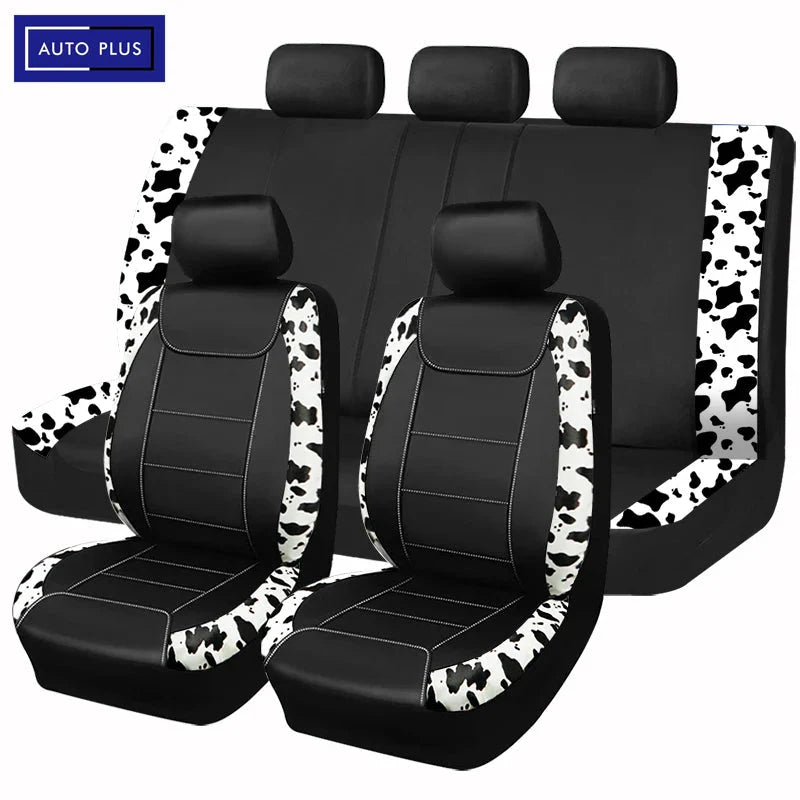 AUTO PLUS Universal Printing Faux Leather Car Seat Covers Fit For Most Car SUV Truck Van Car Accessories Interior