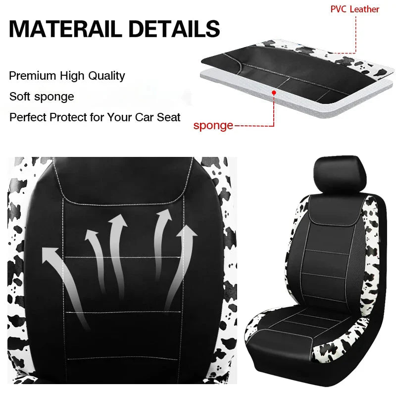 AUTO PLUS Universal Printing Faux Leather Car Seat Covers Fit For Most Car SUV Truck Van Car Accessories Interior