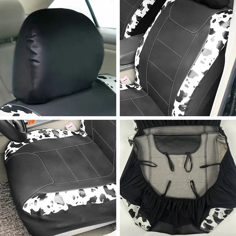 AUTO PLUS Universal Printing Faux Leather Car Seat Covers Fit For Most Car SUV Truck Van Car Accessories Interior